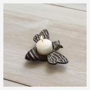 เชิงเทียนมีสไตล์ดีไซน์มาแรงในเชิงเทียนงานหัตถกรรมโลหะทนทานพร้อมเชิงเทียนแก้วติดทนนานและสวยงาม - Product Image 6