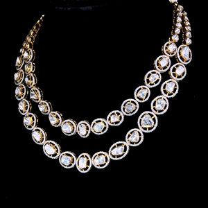 Pendentif en or blanc 14 carats à l'aspect solitaire ovale avec diamant bijoux de fête élégants pour femmes accessoire en boîte d'une seule pièce - Product Image 3