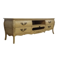 Meuble TV de style européen, reproduction antique, console TV de style français, meuble TV en bois pour salon