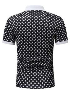 Polos décontractés de qualité supérieure pour hommes Chemises de golf unies à manches courtes en coton tricoté et polyester imprimées sur mesure - Product Image 2