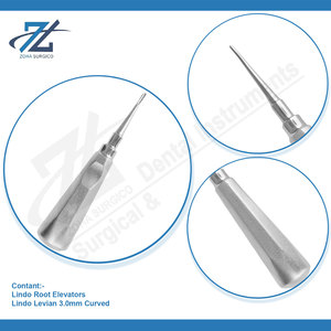 Lindo Levien Elevador 4mm Elevador de raíz Alemán Elevadores de extracción dental de acero inoxidable de alta calidad Fabricante Pakistán - Product Image 4