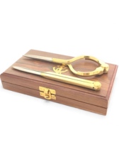 Premium Eco-Friendly Multi-Function Brass Navigation Divider Portable Pointer Storage Box Nautical Chart Plotting Compass