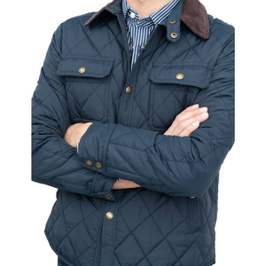 Chaqueta de Invierno Personalizada OEM, Chaqueta Acolchada Cortavientos Repelente al Agua con Capucha y Cuello Alto Informal para Hombre - Product Image 2
