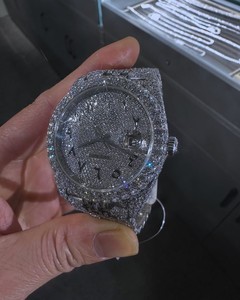 นาฬิกาข้อมือมอยส์ซาไนต์ ดีไซน์หรูหรา สไตล์ฮิปฮอป ระบบกลไก Miyota ตัวเรือนสแตนเลสสตีล หน้าปัดอะนาล็อก-ดิจิตอล ขนาด 40 มม. พร้อมฟังก์ชั่นวันที่อัตโนมัติ ระดับความใส VVS - Product Image 6