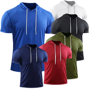 Sweat à capuche athlétique en molleton 100% coton pour homme, coupe ajustée, sans manches, pour la salle de sport, pour la saison d'automne - Product Image 6