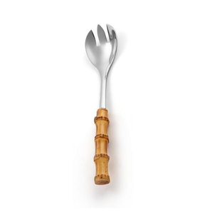 Fourchette en métal haut de gamme manche en bois poli or servant des aliments fourchette à couverts à manger utilisation de mariage et de restaurant - Product Image 6