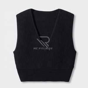 เสื้อครอปท็อปผู้หญิงผ้าฝ้ายเย็นสบายสำหรับฤดูร้อน  เสื้อกล้ามทรงเข้ารูปสีพื้นเนื้อผ้าริบ  เหมาะสำหรับใส่ไปเที่ยวคลับ พร้อมส่ง - Product Image 3