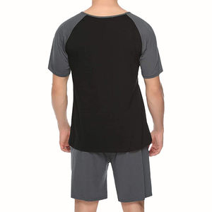 2025 recién llegados conjunto corto de verano Casual personalizado hombres verano 2 piezas camiseta pantalones cortos conjunto algodón hecho secado rápido conjunto corto - Product Image 3