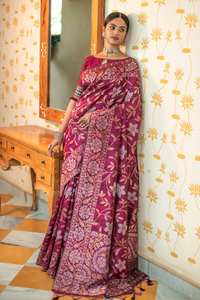 Sari Jamdani de Calidad de Exportación a Precio Económico, con Piel Sintética, Reversible, Absorbente de Humedad, para Mujer, por SHREE INDIAN EXPORTS - Product Image 3