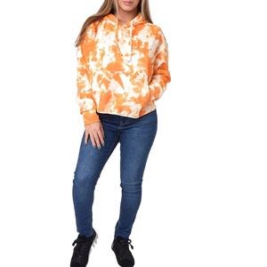 Ensemble surdimensionné de jogging de gymnastique et de haut court à capuche pour femmes tissu tricoté avec logo brodé sur le devant pour la saison d'automne - Product Image 2