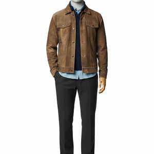 Chaqueta de Invierno de Forro Polar para Hombre con Logotipo Personalizado en Tela de Lona, Chaqueta de Alta Calidad para Exteriores, Gruesa, Cálida, Transpirable y con Cuello Alto - Product Image 1