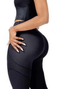 Ensemble de yoga respirant sur mesure 2023 pour femmes ensembles de soutien-gorge legging de couleur unie du fabricant OEM Pakistan grande taille - Product Image 3