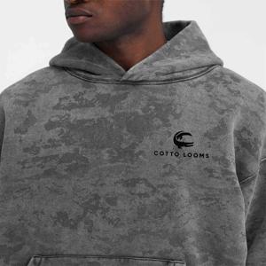 Premium hommes sweats à capuche lavage à l'acide 100% coton léger couleur unie vêtements décontractés sweats à capuche nouveau design en gros Pakistan - Product Image 4