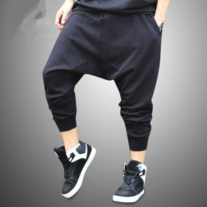 Pantalones holgados informales sin decoración para hombre, pantalón de mezcla de algodón personalizado, Color sólido, sin entrepierna - Product Image 3