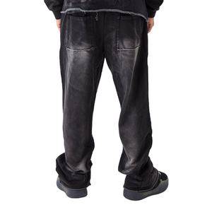 Trajes de sudor lavados con ácido personalizados de alta calidad para hombre, chándal informal de invierno XL de Color sólido, logotipo del mejor fabricante Fleece2026 - Product Image 4