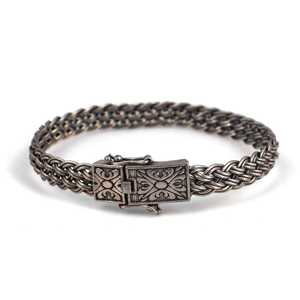 925 Sterling <b>Silver</b> Braided <b>Cuff</b> <b>Bracelet</b> Fashion Basket Design for Women - Product Image 1