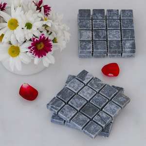 Posavasos de Mármol, Juego de Cuatro Posavasos de Piedra Negra, Decoración Moderna para el Hogar, Regalo - Product Image 2