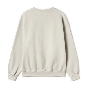 เสื้อสเวตเตอร์ผ้าฝ้ายสำหรับผู้ชาย, เสื้อสเวตเตอร์คอตตอนผสมทรงโอเวอร์ไซส์ใส่ได้ทั้งชายและหญิงมีโลโก้ - Product Image 2