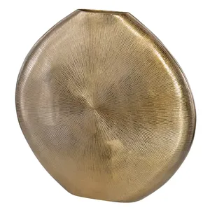 Jarrón de mesa duradero para sala de estar, dormitorio y oficina, florero decorativo moderno de metal plateado para decoración del hogar - Product Image 3