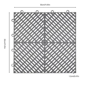 12x12 "กระเบื้องปูพื้นโรงรถแบบประสานกัน25/55ชิ้นกระเบื้องปูพื้นสำหรับการระบายน้ำด้วยหิมะการแก้ปัญหาพื้นแบบพรีเมี่ยม - Product Image 1
