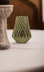 Aluminum Diamond Textured <b>Vase</b> in <b>Gold</b> Finish Decorative Decorative Polyresin Floor <b>Vase</b> (Brown)Restaurant Party Occasions - Product Image 6
