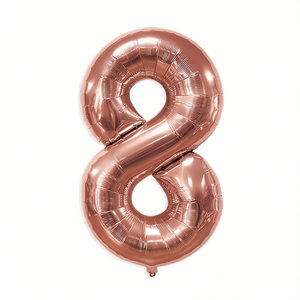 Globo Número 8 Color Oro Rosa de 100 cm, Decoración para Fiestas - Product Image 2