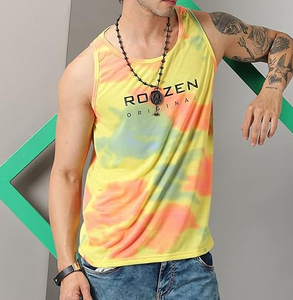 Men's Plus Size Summer Tank Top Multicolor Graphic Printed Sleeveless Stringer Hip Hop Streetwear Jersey Fabric Fitness Workout - Product Image 3