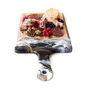 Tabla de Queso de Madera y Resina de Diseño a Bajo Precio, Tabla de Cortar de Alta Calidad, Tabla para Servir Queso, Hecha a Mano, Apta para Lavavajillas - Product Image 1