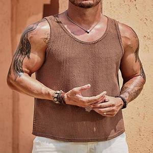 Débardeurs vêtements de musculation avec Logo personnalisé nouveaux hommes Gym Muscle chemise sans manches mâle gilet débardeur fabriqué par robe de sport - Product Image 4
