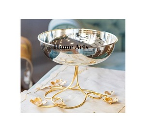 Lot de 2 bols à chocolats de tailles différentes Bol de service alimentaire en métal aluminium design tendance pour la maison et l'hôtel - Product Image 6