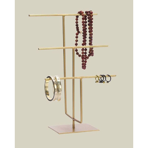 Elegante Soporte de Joyería de Metal Negro con 3 Niveles para Collares, Pulseras y Pendientes, Exhibidores de Escritorio - Product Image 5
