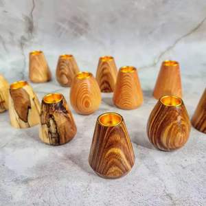 Portavelas de madera de olivo de alta calidad, candelabro de madera elegante para Decoración de mesa para ocasiones de cumpleaños - Product Image 2