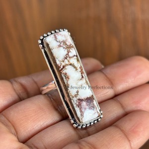 Anillos de Barra de Caballo Salvaje Chapados en Plata de Ley 925 al por Mayor, Joyería de Moda Hecha a Mano al por Mayor para Bodas - Product Image 1