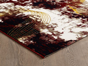 Alfombra turca de lujo hecha a máquina, color rojo intenso, premium, para sala de estar, del fabricante de Gaziantep. - Product Image 3