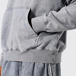 Sweats à capuche personnalisés en éponge française de haute qualité pour hommes pulls à capuche surdimensionnés sweats à capuche lourds 100% coton polaire à capuche - Product Image 3