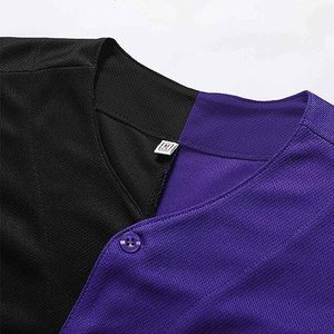 Maillot de baseball Legend 8 & 24 pour homme-Chemise de sport à fente boutonnée et cousue - Product Image 4