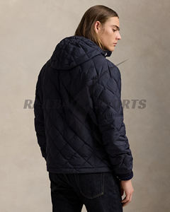 2026 Hot Selling Premium Quality <b>Quilted</b> Spring <b>Jacket</b> Custom Men's Breathable High Street Style 3D Embroidery Geometric <b>Pattern</b> - Product Image 5