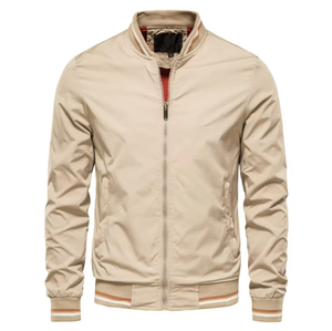 Chaquetas de hombre OEM con logotipo personalizado de manga larga chaqueta de bombardero chaquetas de béisbol para hombre con MATERIAL PERSONALIZADO en varios colores - Product Image 1