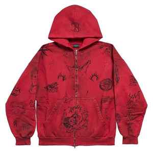 Sudaderas con Capucha Clásicas para Hombre - Otoño, Bordado 3D Personalizado, Lavado a la Piedra, Transpirable, Algodón Ecológico - Product Image 1