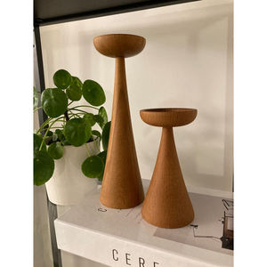 Chandelier en bois d'acacia le plus vendu ensemble 2 pièces nouveau Design Vintage créatif meilleur prix support de pilier décoratif pour la maison - Product Image 1