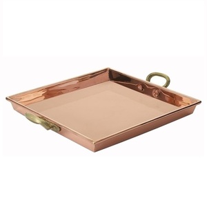 Handcrafted Wedding Party Tabletop Decorating Catering Serving Tray Handcrafted Copper Plated <b>Metal</b> Serving Dish Serving Dish - Product Image 4
