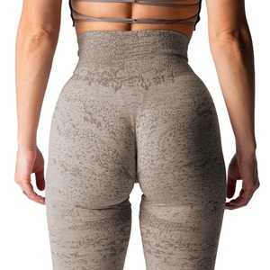 Mallas deportivas push-up sin costuras para mujer, ropa de gimnasio de cintura baja con efecto Scrunch Bum, pantalones de Fitness - Product Image 3