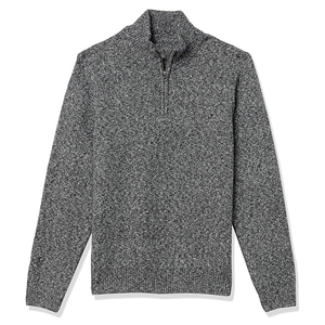 <b>Men's</b> Long-Sleeve Soft Touch <b>Quarter</b>-<b>Zip</b> <b>Sweater</b> Breathable Knitted <b>Sweater</b> Cotton <b>Men's</b> Winter Knitwear ODM Supply - Product Image 1