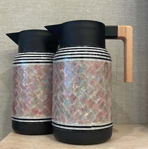 กาน้ำชาเปลือกหอยแบบฝังด้วยมือสุดหรูสำหรับชงชาและกาแฟ - Product Image 1