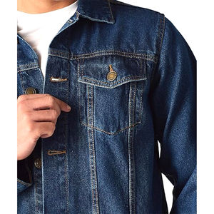 Veste en jean à la mode pour hommes vestes en jean bleues personnalisées lavées en gros fabriquées avec le meilleur matériau pour la saison d'hiver - Product Image 4