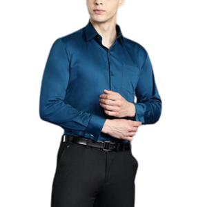 Camisa de negocios con botones de manga larga de estilo informal de invierno para hombre, sin arrugas y transpirable con función antiarrugas - Product Image 1
