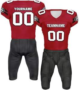 Conjunto de camisetas de fútbol americano personalizado de manga corta con 100% poliéster antibacteriano totalmente tinte sublimación impreso uniforme desgaste - Product Image 1