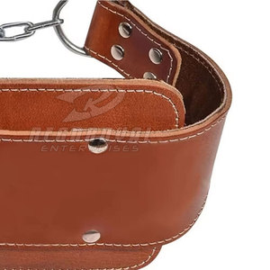 Cinturón de inmersión con logotipo personalizado con cadena de acero duradera y cinturón de inmersión acolchado grueso para entrenamiento con pesas en el gimnasio - Product Image 3
