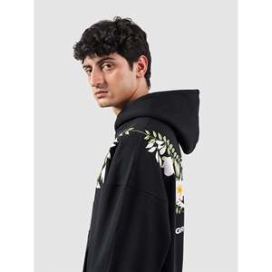 Sudadera con capucha de punto con estampado floral sólido, diseño con cremallera, talla XL, estilo hip-hop, corte holgado, lavado enzimático, bordado 3D, teñido en prenda, serigrafiado. - Product Image 6