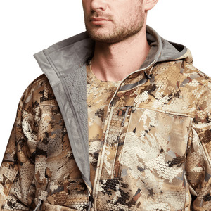 Venta al por mayor última alta calidad por encargo de caza al aire libre chaquetas soporte cremallera suave Shell impermeable duradero chaqueta deportiva - Product Image 4